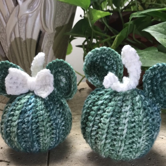 Mouse Ear Crochet Fall or Halloween Pumpkin - Picture 3 of 5